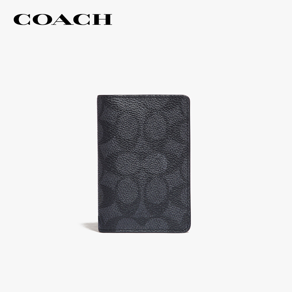 Coach - ví da nam dạng gập signature canvas 5009-mi5