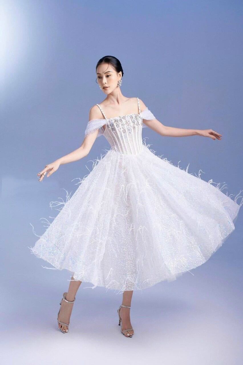 ĐẦM XÒE CÔNG CHÚA TRỄ VAI ĐÍNH ĐÁ