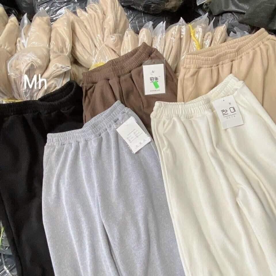 Quần Bom len tăm dày dặn cao cấp Unisex Freesize 65kg - Hana Shop . Freesize 65kg - Hana Shop