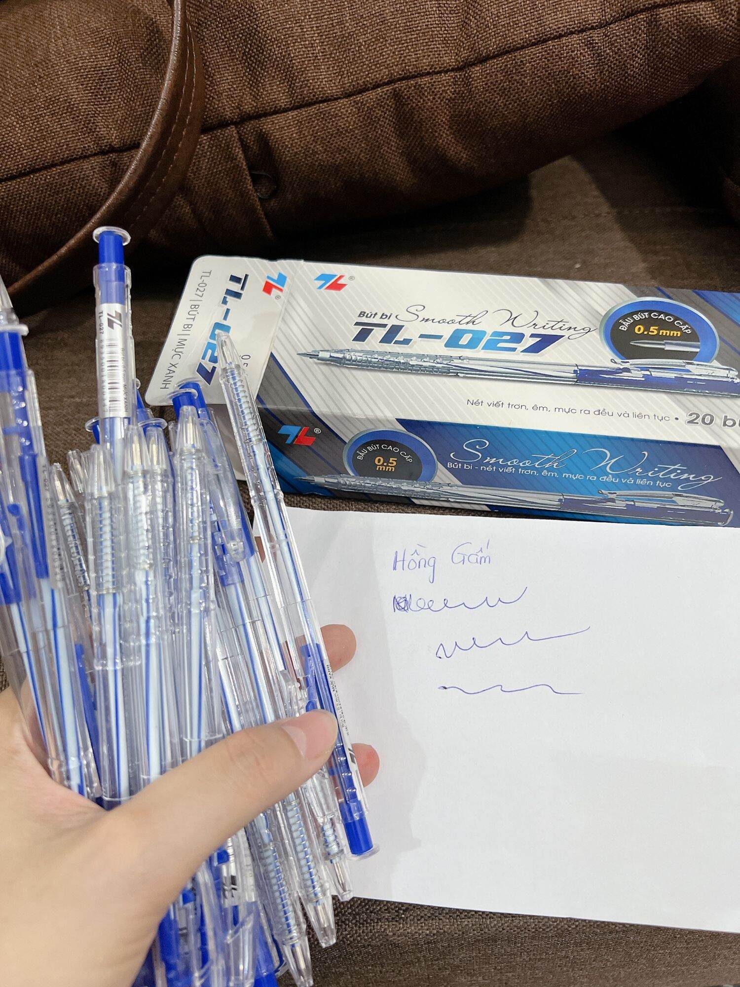 Hộp 20 Cây Bút Bi Thiên Long Mực Xanh TL-027