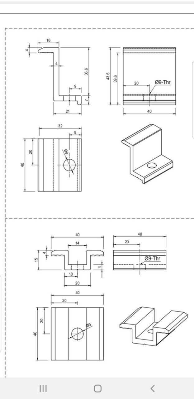 Kẹp biên, kẹp giữa tấm pin NLMT