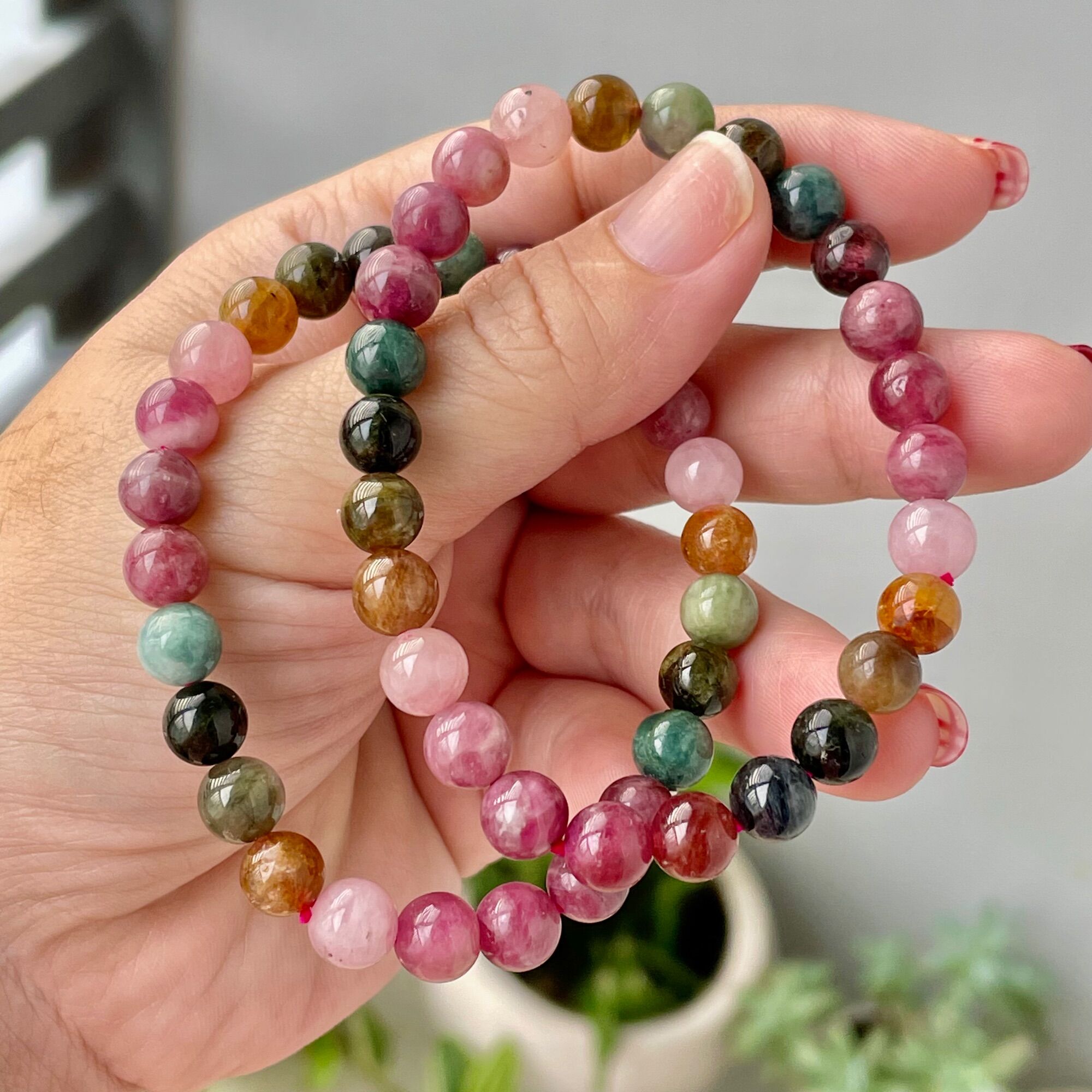 Vòng tay Tourmaline tươi sáng 7ly