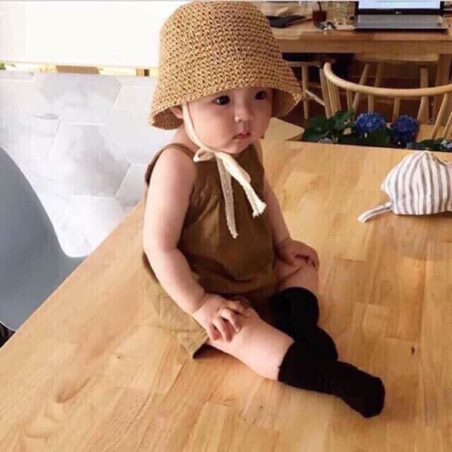 Mũ cói cho bé, nón cói em bé