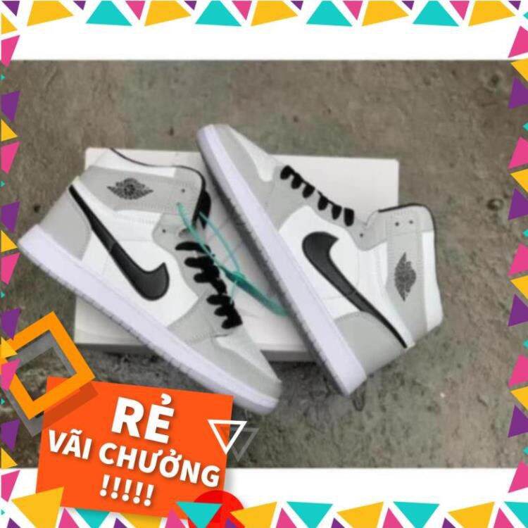 Giày Jordan Cao Cổ Xám Ghi , Giày sneaker Jodan Cao cổ Full Box Bill