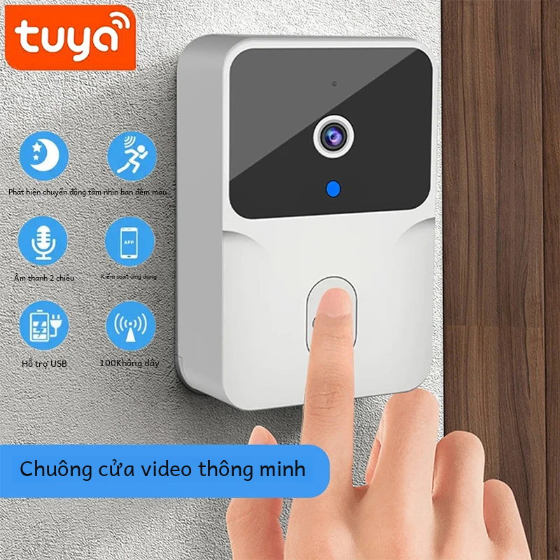 Tuya Wifi Video Chuông Cửa Camera HD Không Dây Với Pir Phát Hiện Chuyển Động IR Báo Động An Ninh Nhà Thông Minh Liên Lạc Nội Bộ Sẵn Sàng Để tự Động Hóa Gia Đình