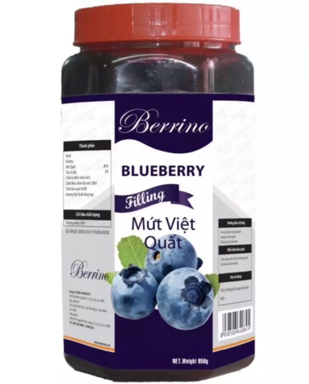 Mứt việt quất có xác berino 950g