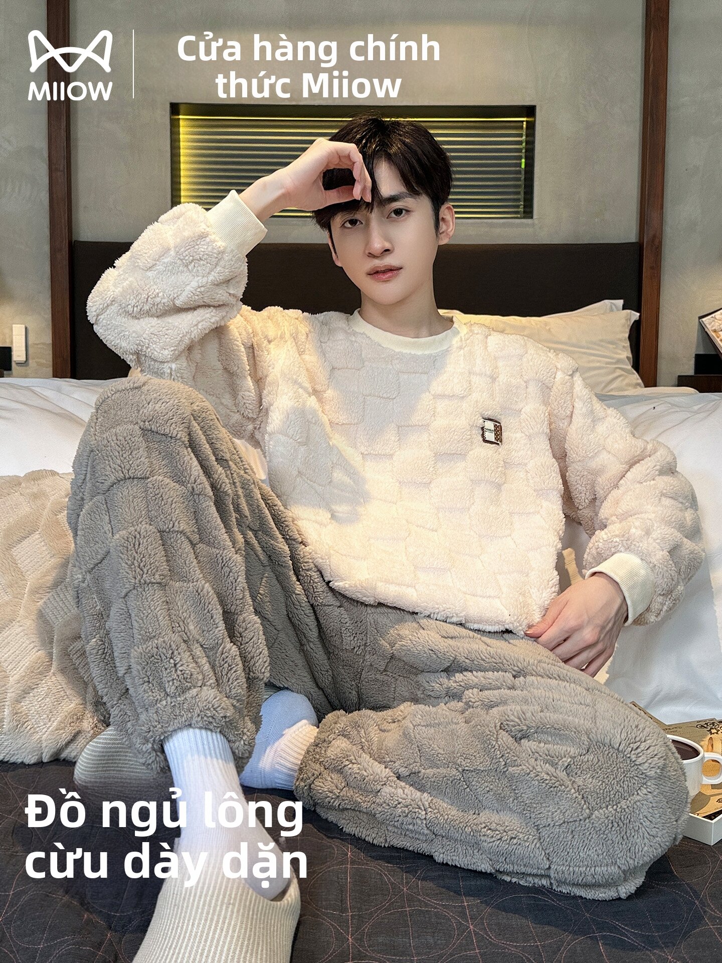 [MiiOW | Thick Warm Coral Fleece Winter Men's Pajama Set,MiiOW | Thick Warm Coral Fleece Winter Men's Pajama Set,] Giá 692,000 Đồng*Miễn phí vận chuyển