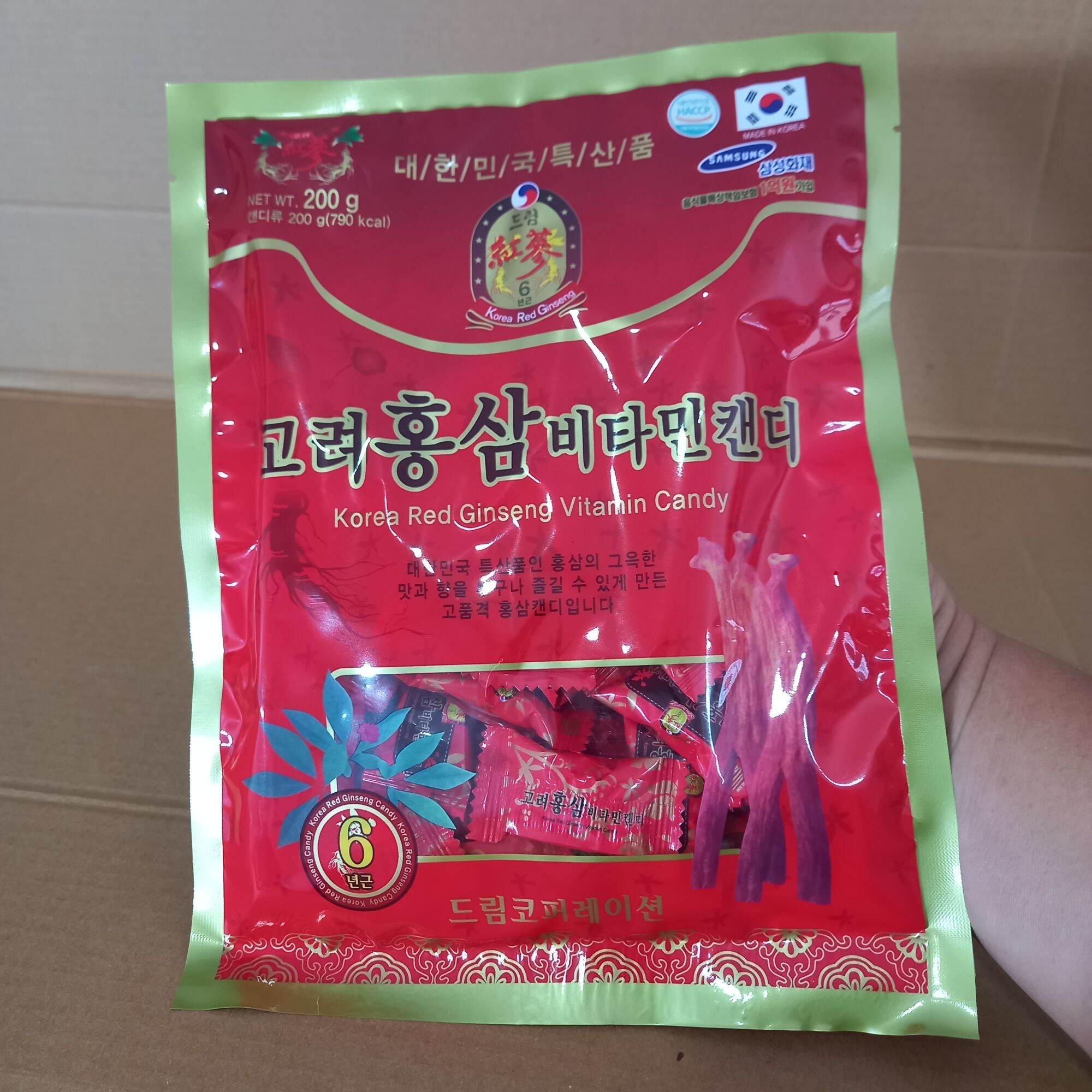 Kẹo hồng sâm Hàn Quốc Vitamin 200g - Nhân sâm Maximas