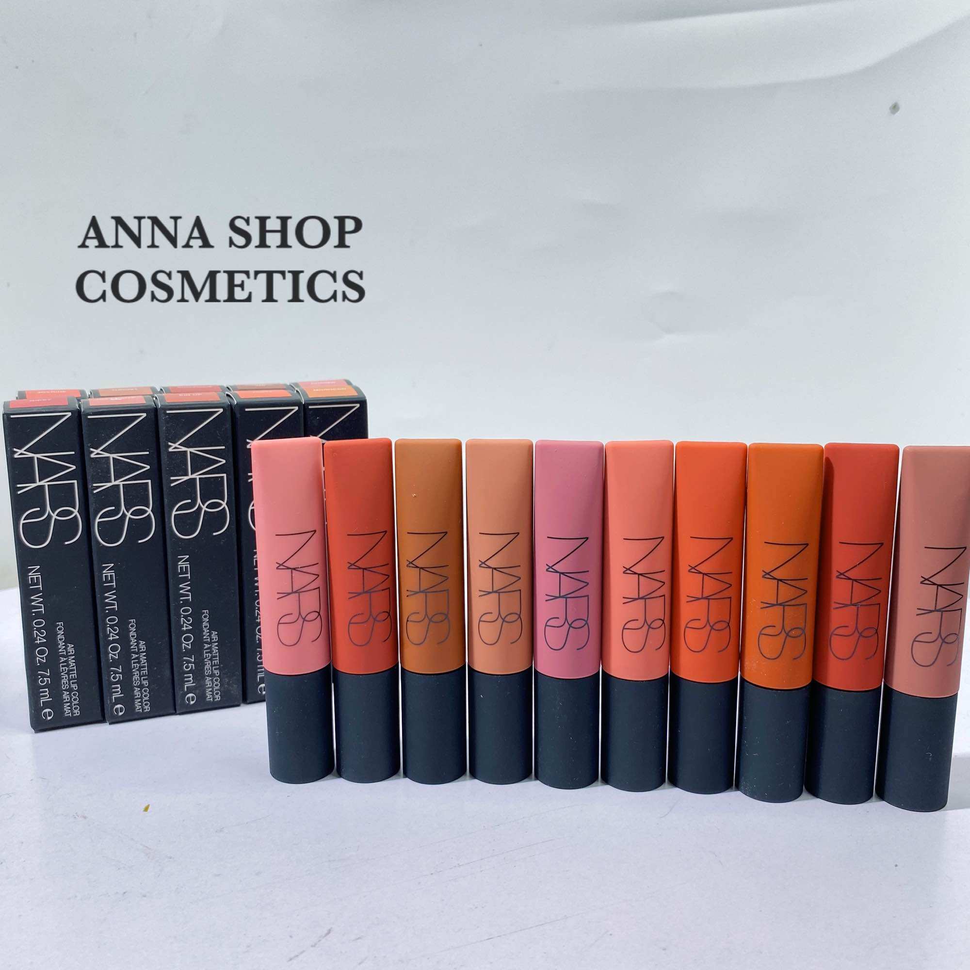 Son kem NARS Air Matte Lip Color màu Pin Up - Morocco - Power Trip - Lose Control - Gipsy - Thrust - Dolce Vita-Burleque