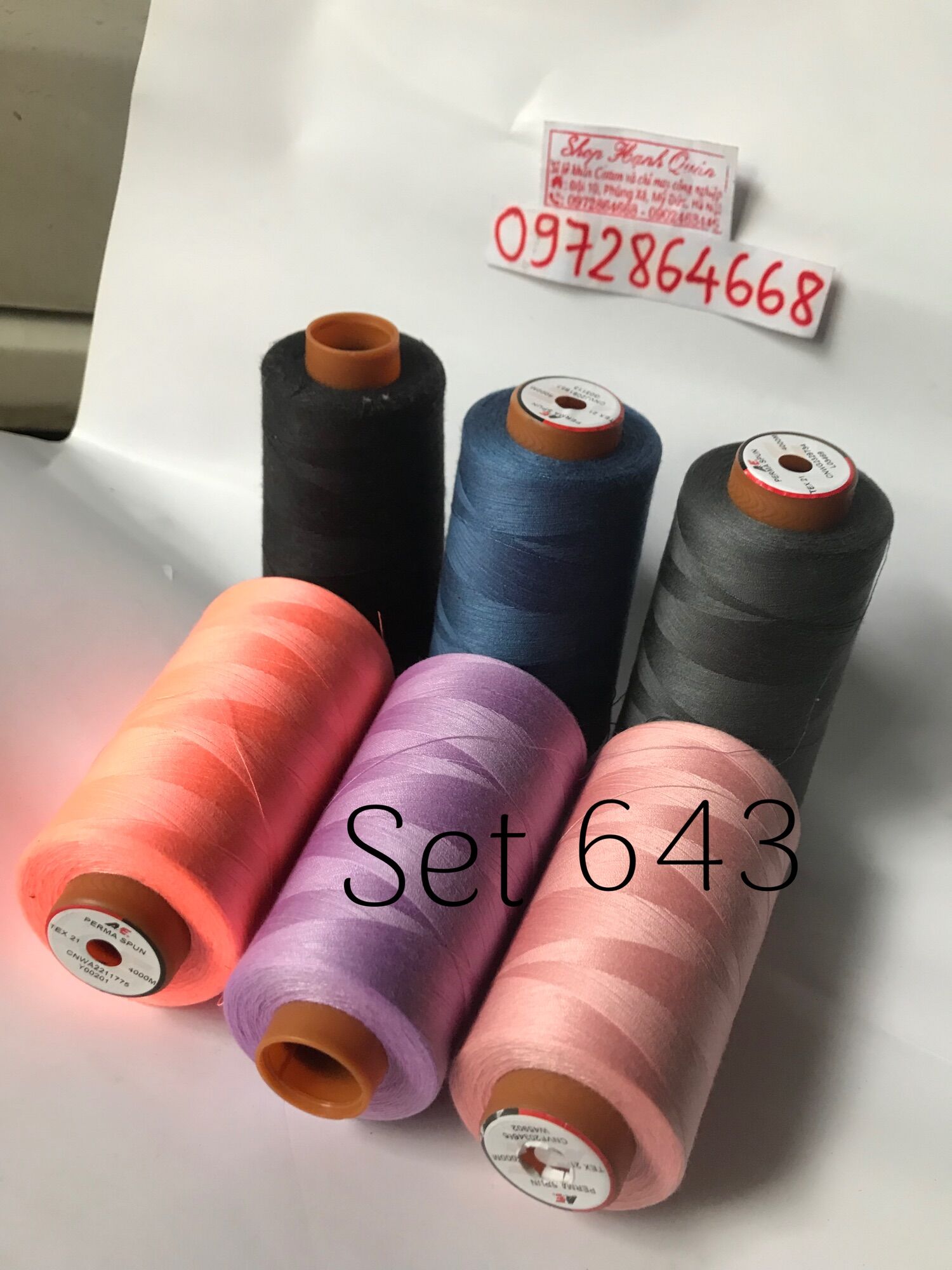 Set chỉ sợi nhỏ may áo dài
