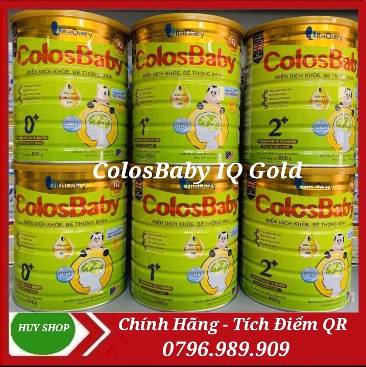 Sữa Non Colosbaby IQ gold đủ số 0+/1+/2+ 800gr Miễn dịch khỏe-Bé thông minh (Date 4/2024)