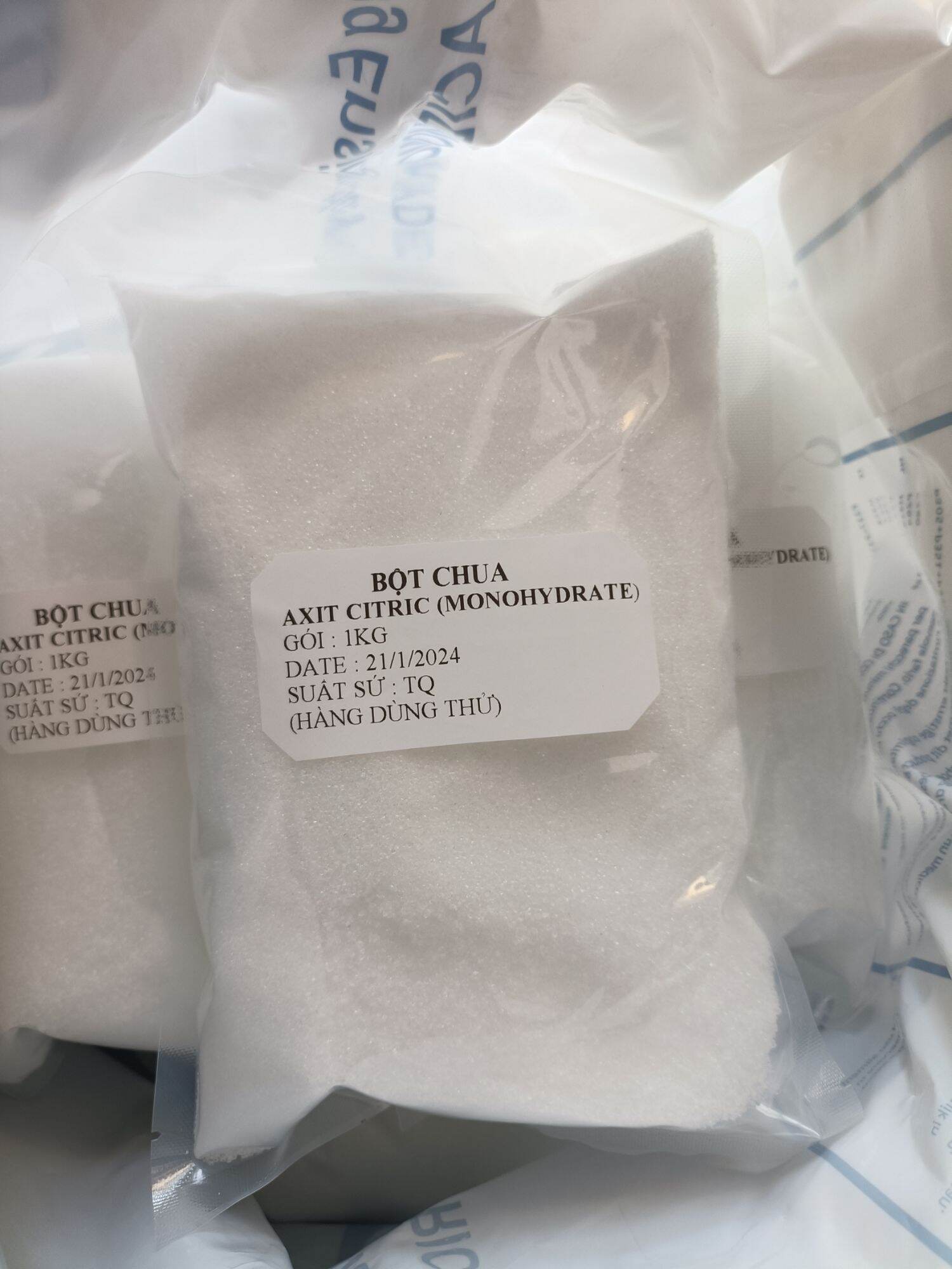 BỘT CHUA AXIT CITRIC - GÓI 1KG  HÀNG ĐUNG THỬ