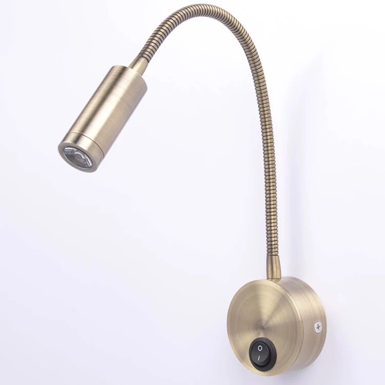 Đèn soi tranh 3w mạ đồng. đèn đọc sách đầu gường 3w. đèn đọc sách đế công tắc. kopri kim phụng