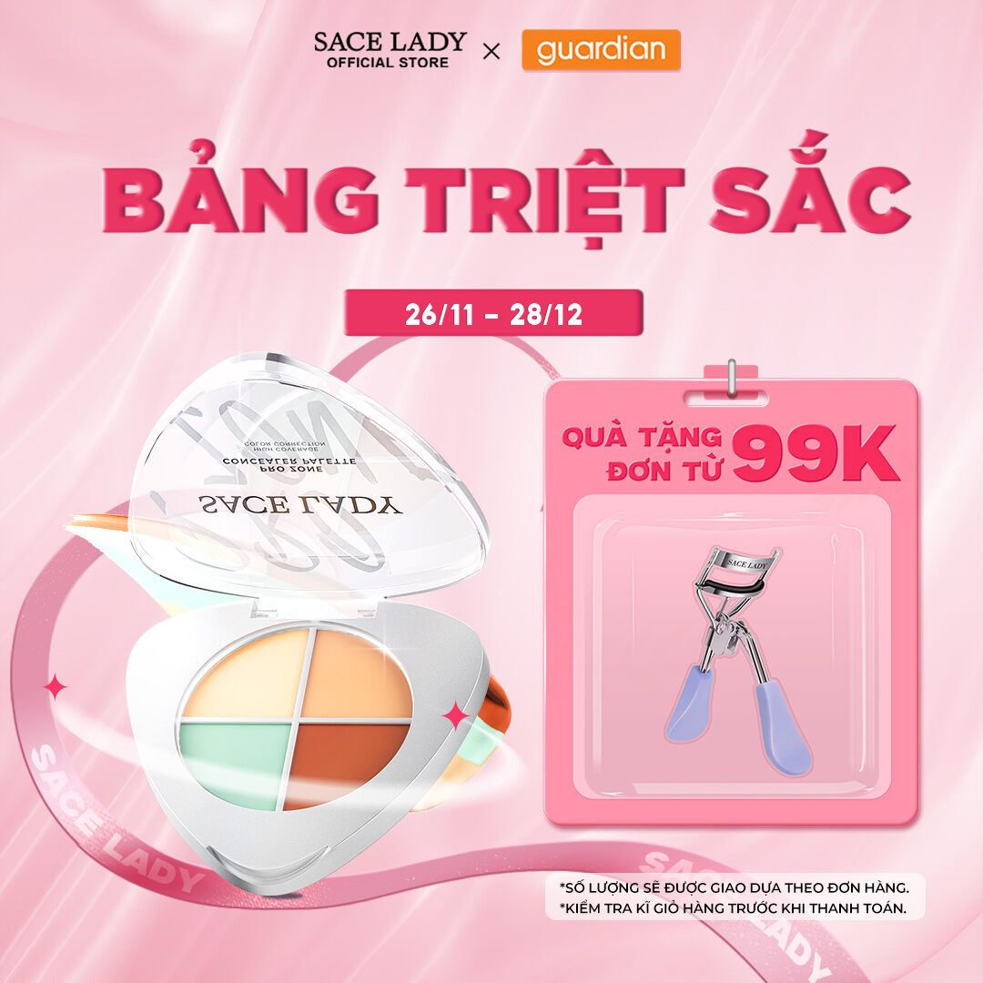 Bảng Che Khuyết Điểm 4 Màu Sace Lady Pro Zone Concealer Palette 5.6G
