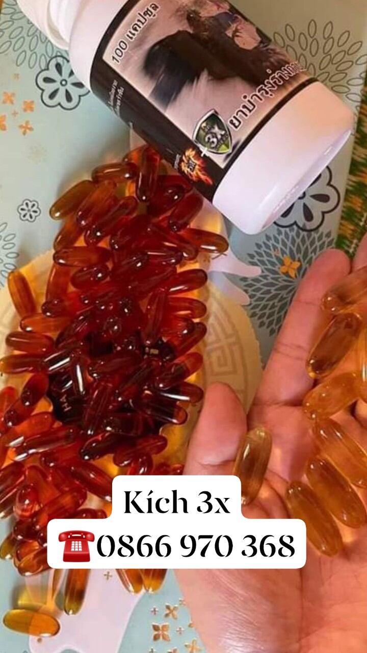 T huốc kích lực gà đá 3x gà đá bo lớn - chiếc lẻ 10 viên