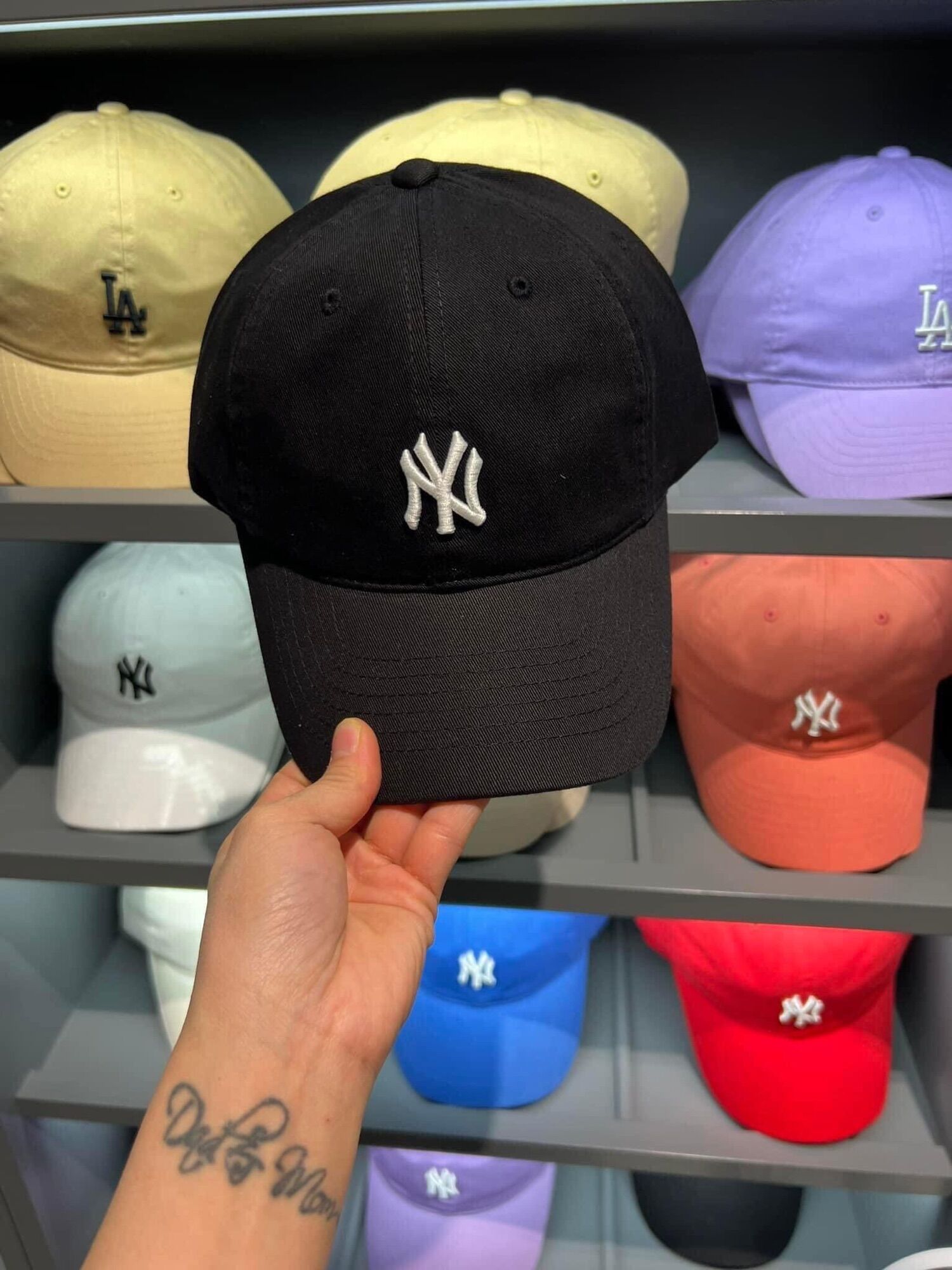 Nón MLB N.Y roockie ball Black (hàng xuất chuẩn)