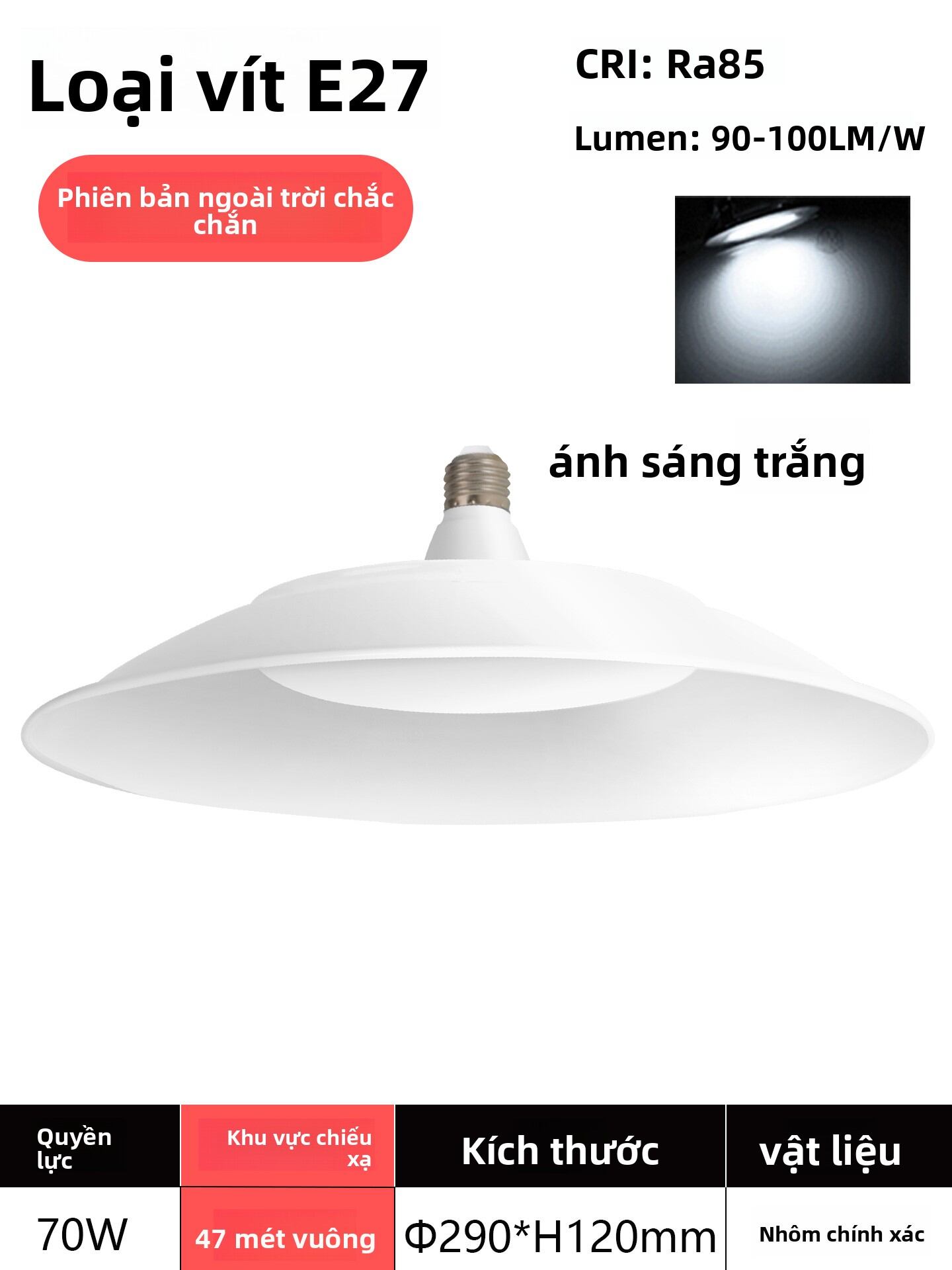 WANLIYANG | Đèn LED E27 Chống Nước & Sáng