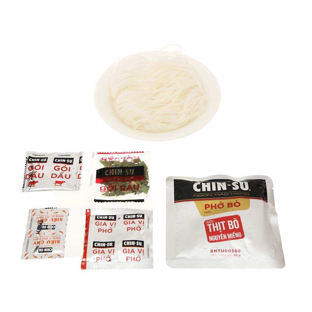 Phở Bò Chinsu Gói 132G (Có Thịt Thật)