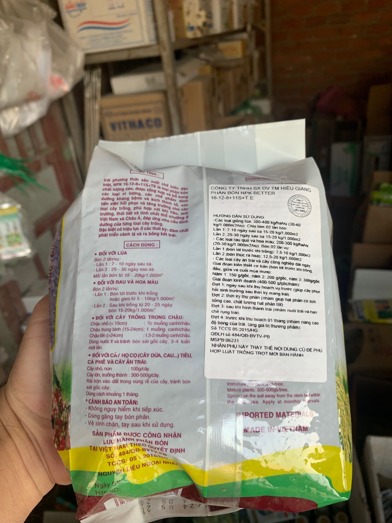 Phân NPK Cao Cấp Better 16-12-8+11s+TE gói 1kg