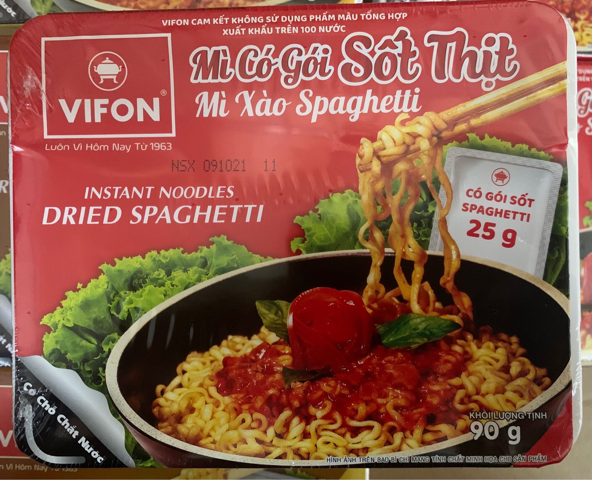 Mì Khay Trộn khô Vifon , xào tương đen, Hải sản, Bò sa tế, Spaghetti