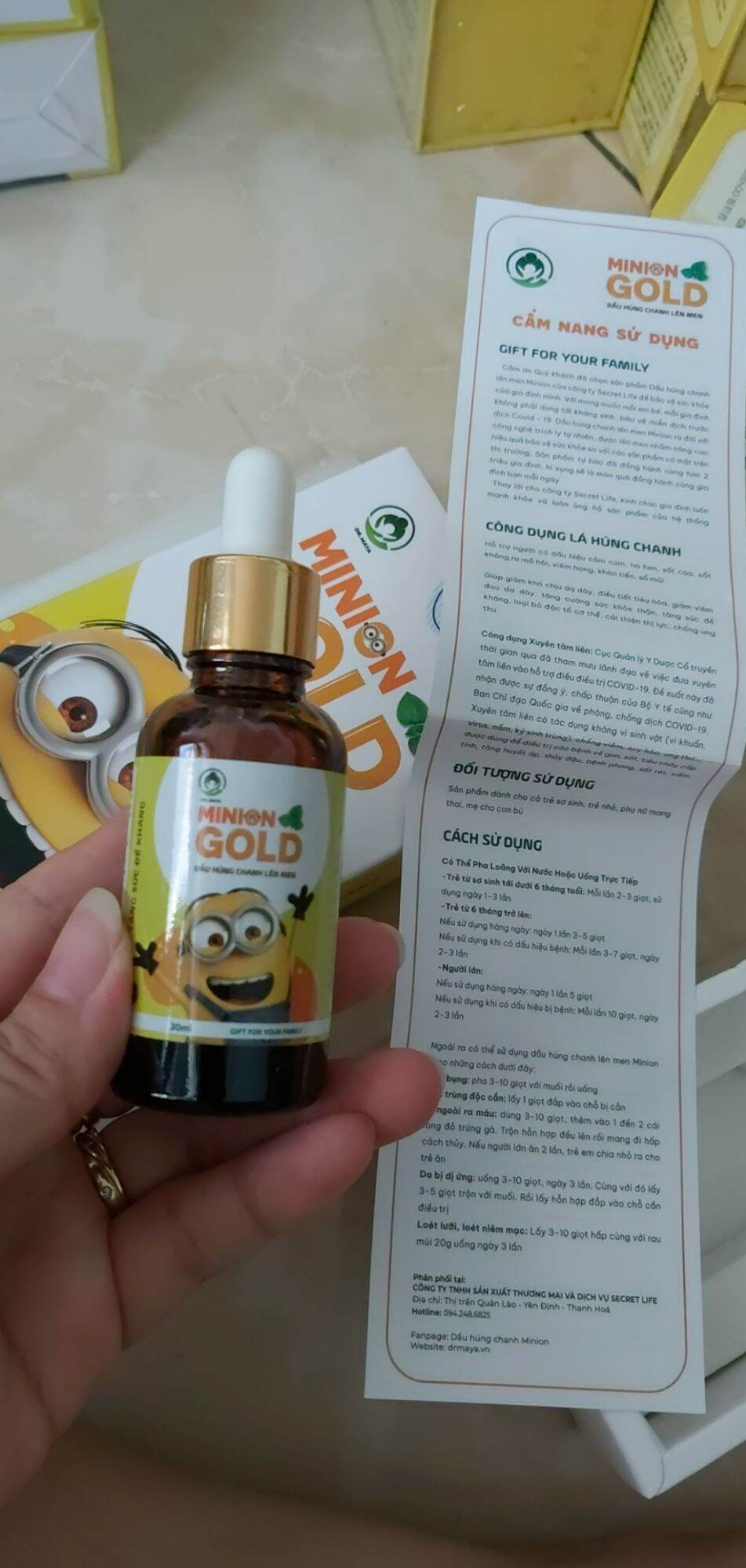 Dầu húng chanh minion 30ml