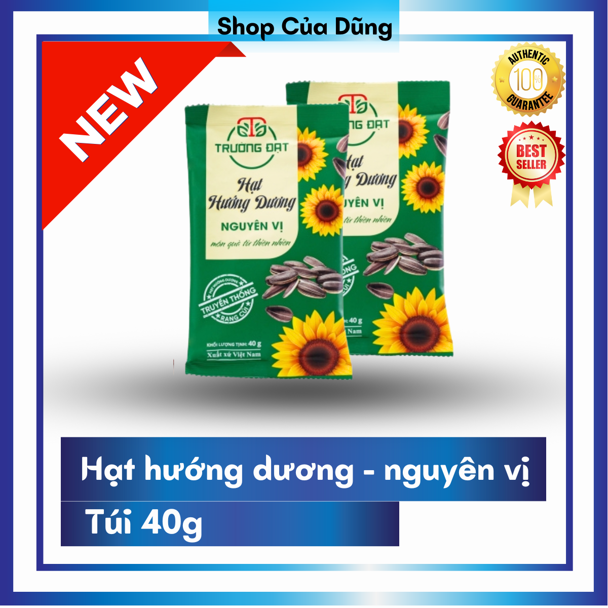 Trường Đạt hạt hướng dương vị dừa và nguyên vị gói 40g đây