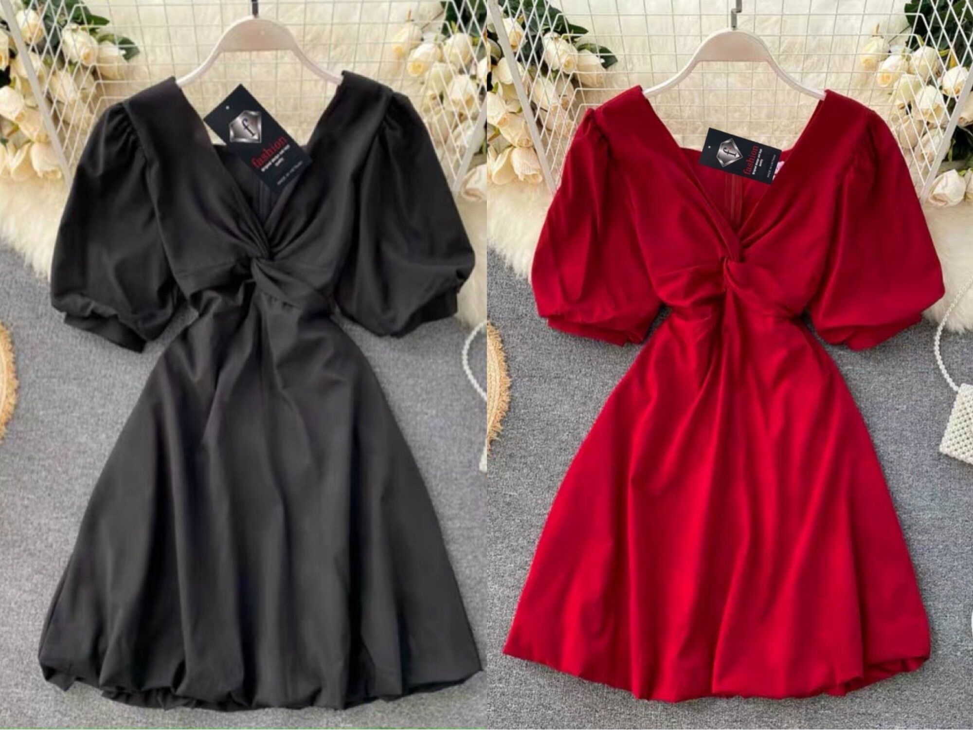 Đầm xoắn ngực dáng xoè thời trang nữ Big size
