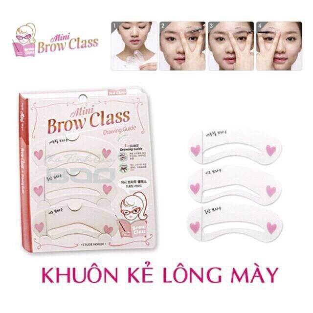 Khuôn kẻ mày Mini Brow Class bộ 3 kiểu