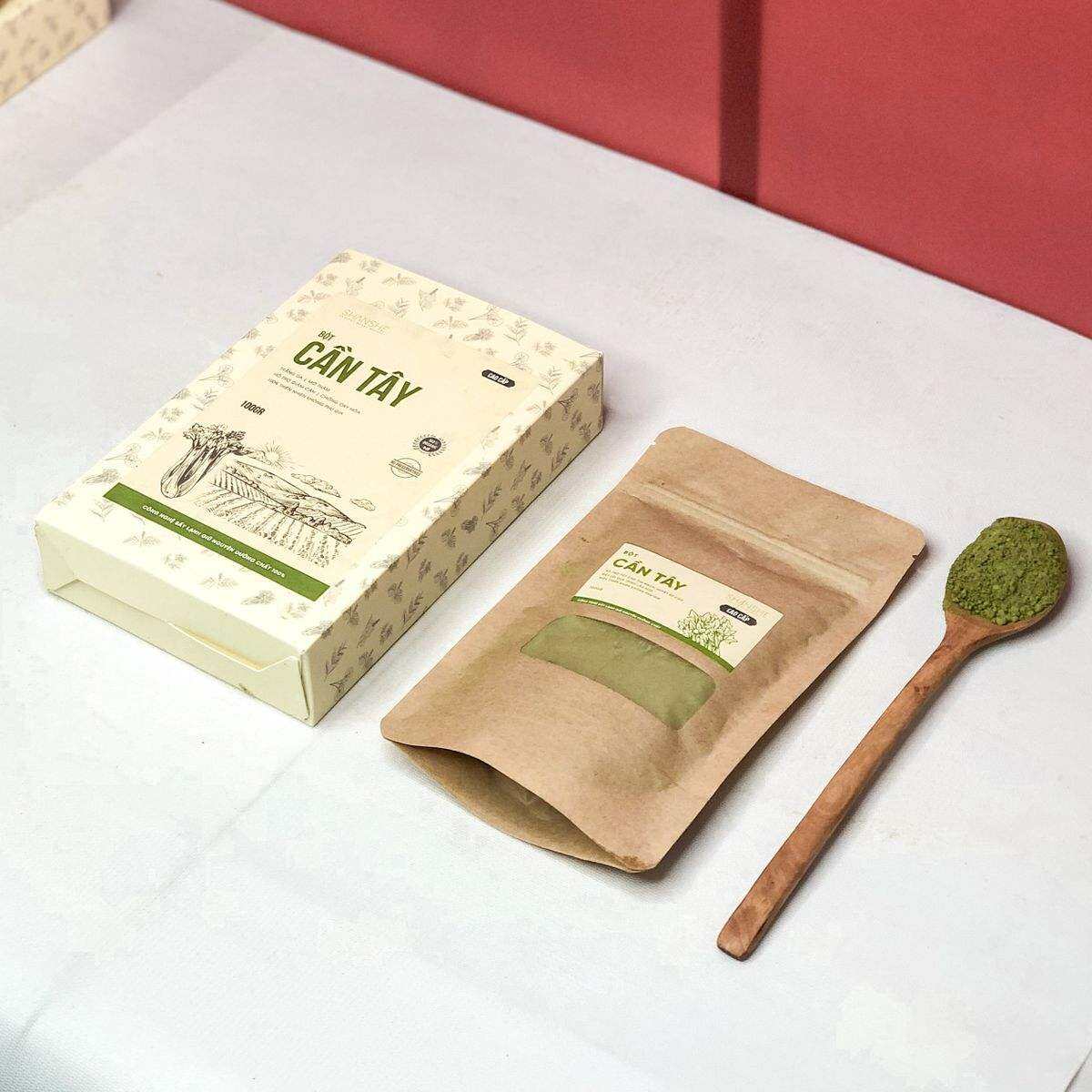 BỘT RAU MÁ/BỘT CẦN TÂY/BỘT DIẾP CÁ/BỘT TRÀ XANH/BỘT CHÙM NGÂY - 100G - SHANSHE