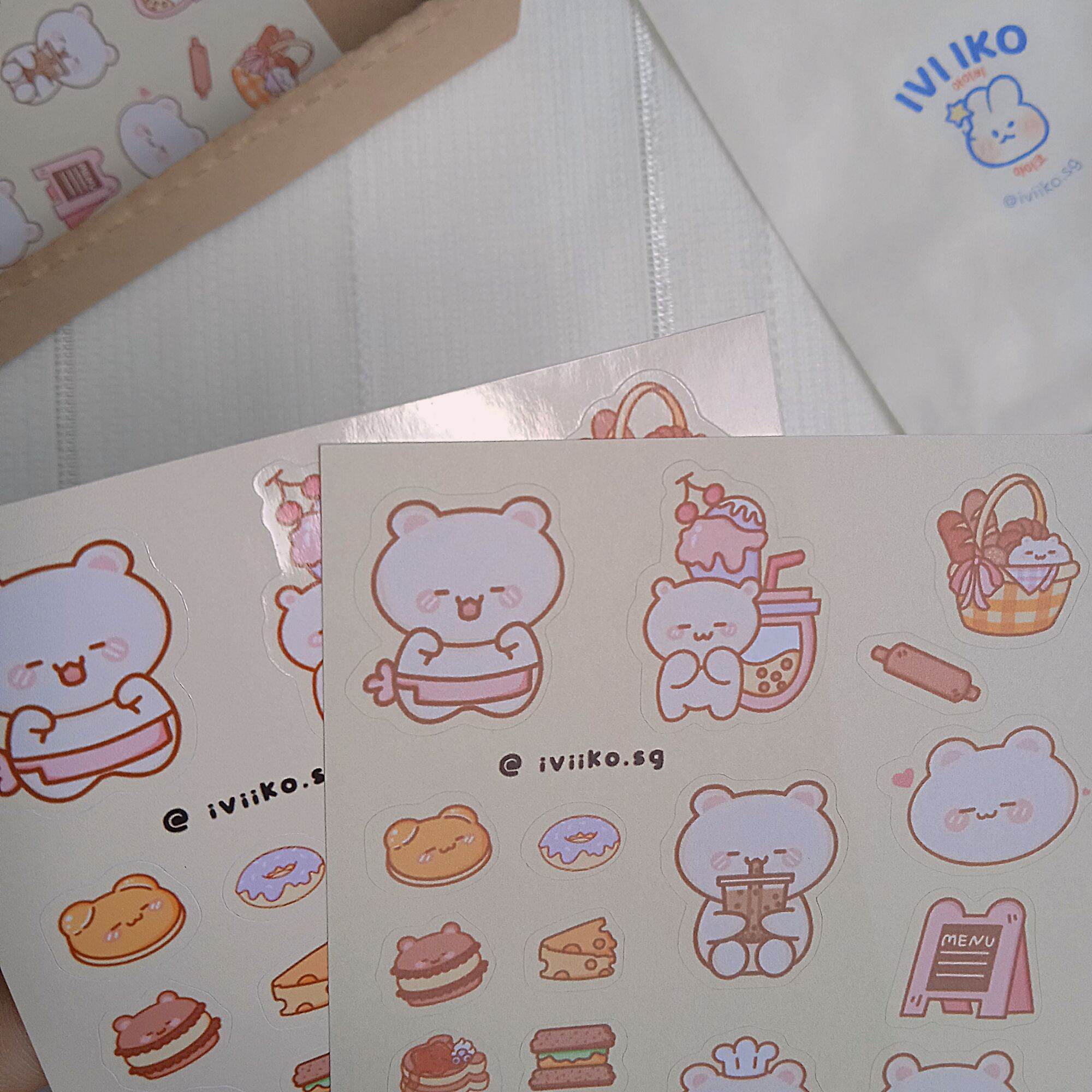 Sticker Bread Bear (9x13cm) | IVI IKO