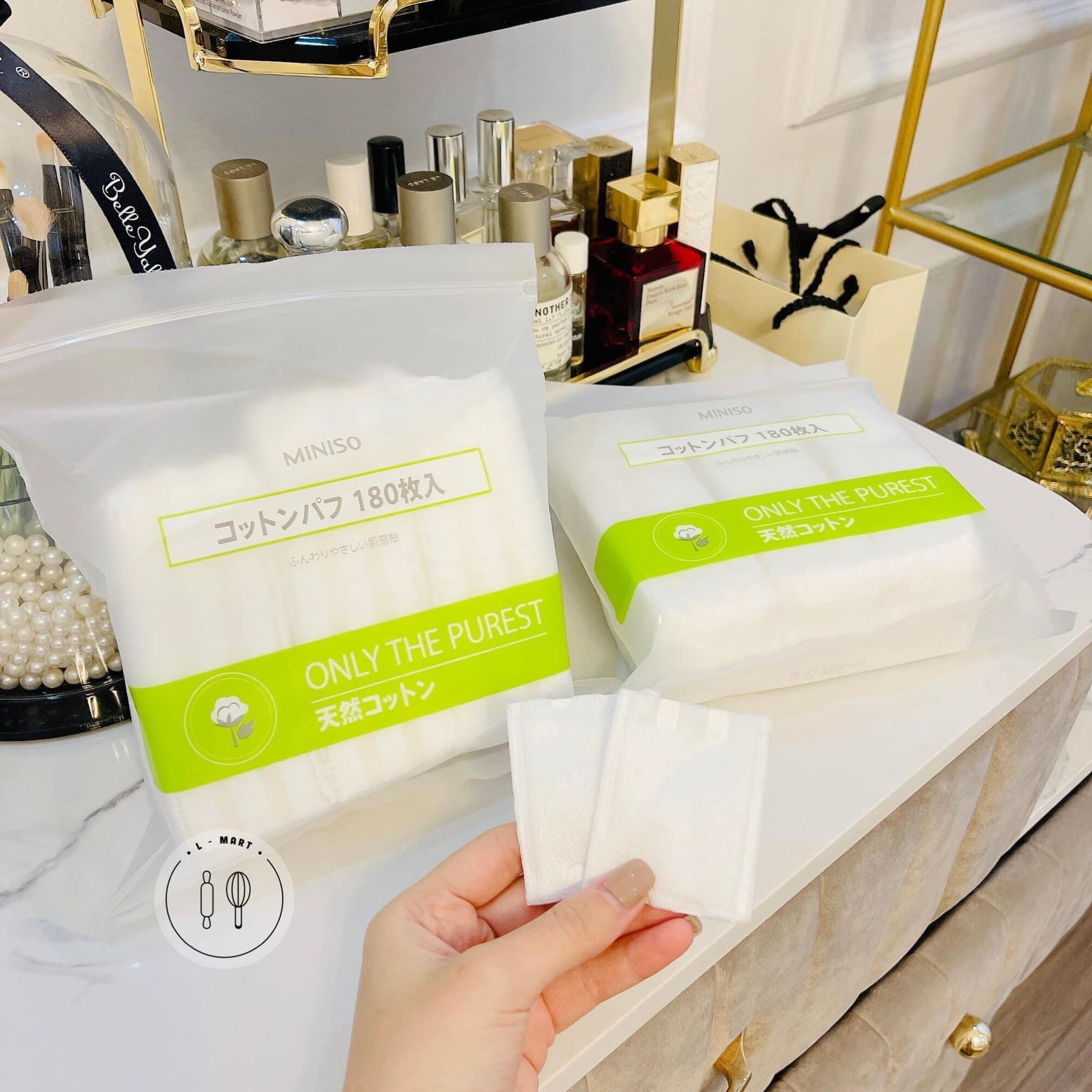 Bông tẩy trang Miniso 180 miếng