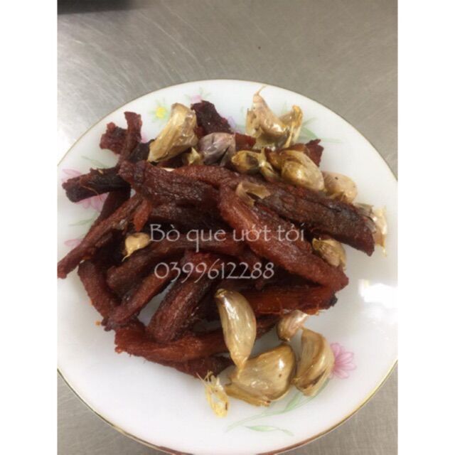 Thịt Bò Khô Ướt Tỏi - Thịt Bò Que Gói 100g