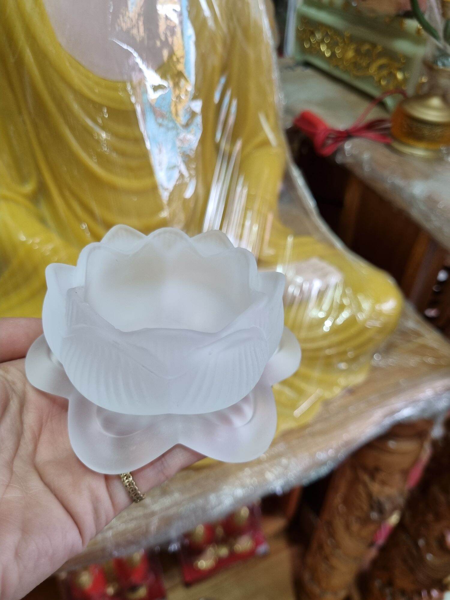 ĐẾ ĐÈN CẦY ĐÁ LƯU LY - ĐẾ NẾN TEALIGHT NHIỀU MÀU