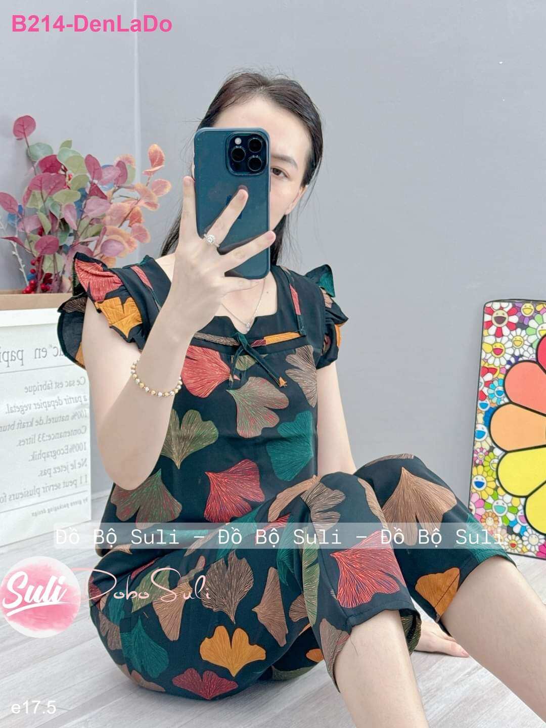 (40 - 80kg) Đồ bộ mặc nhà mango quần 9 tấc có túi bigsize lớn.