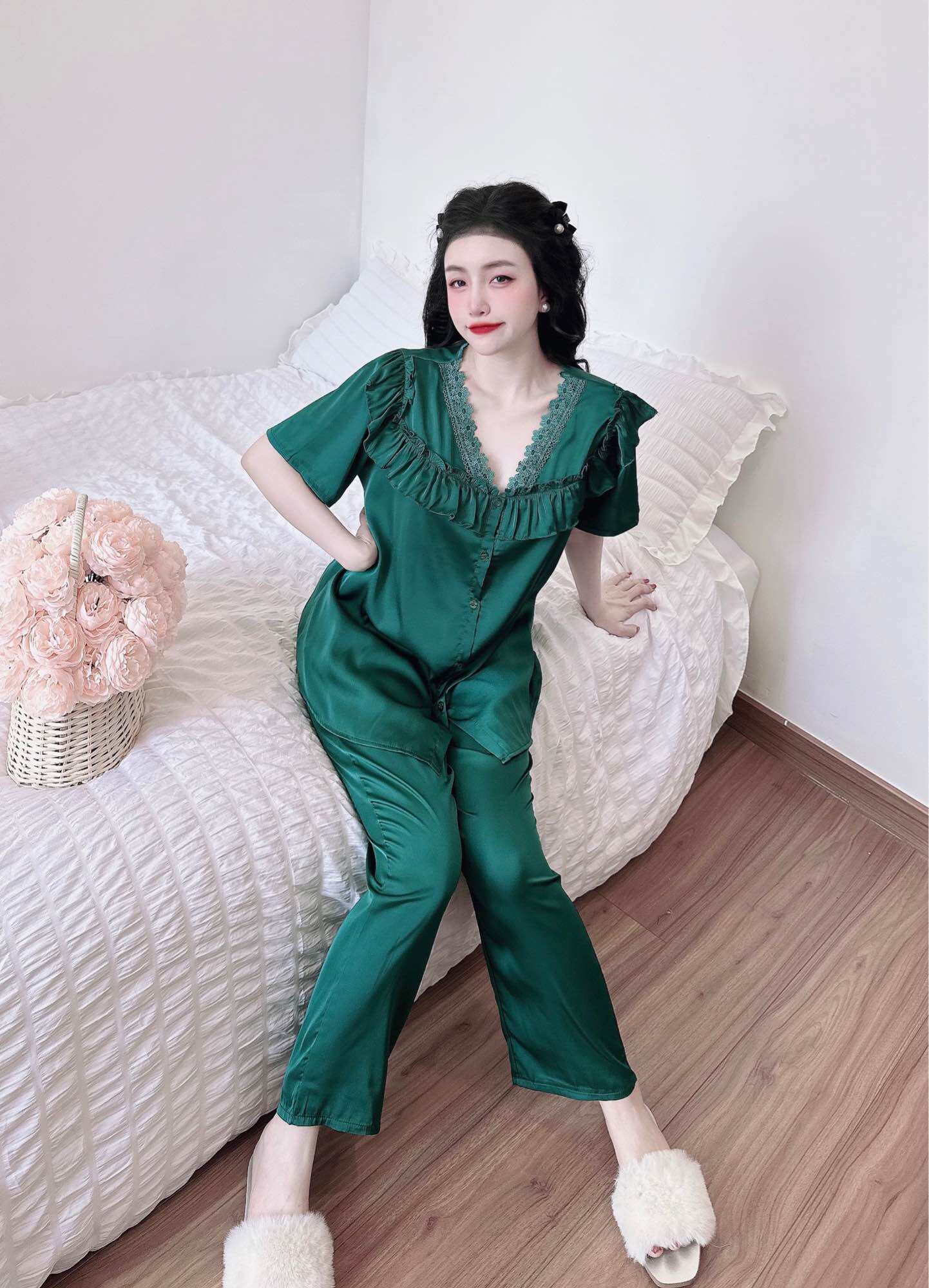 (50-90kg) Đồ Bộ Bigsize Lụa Latin cực xinh