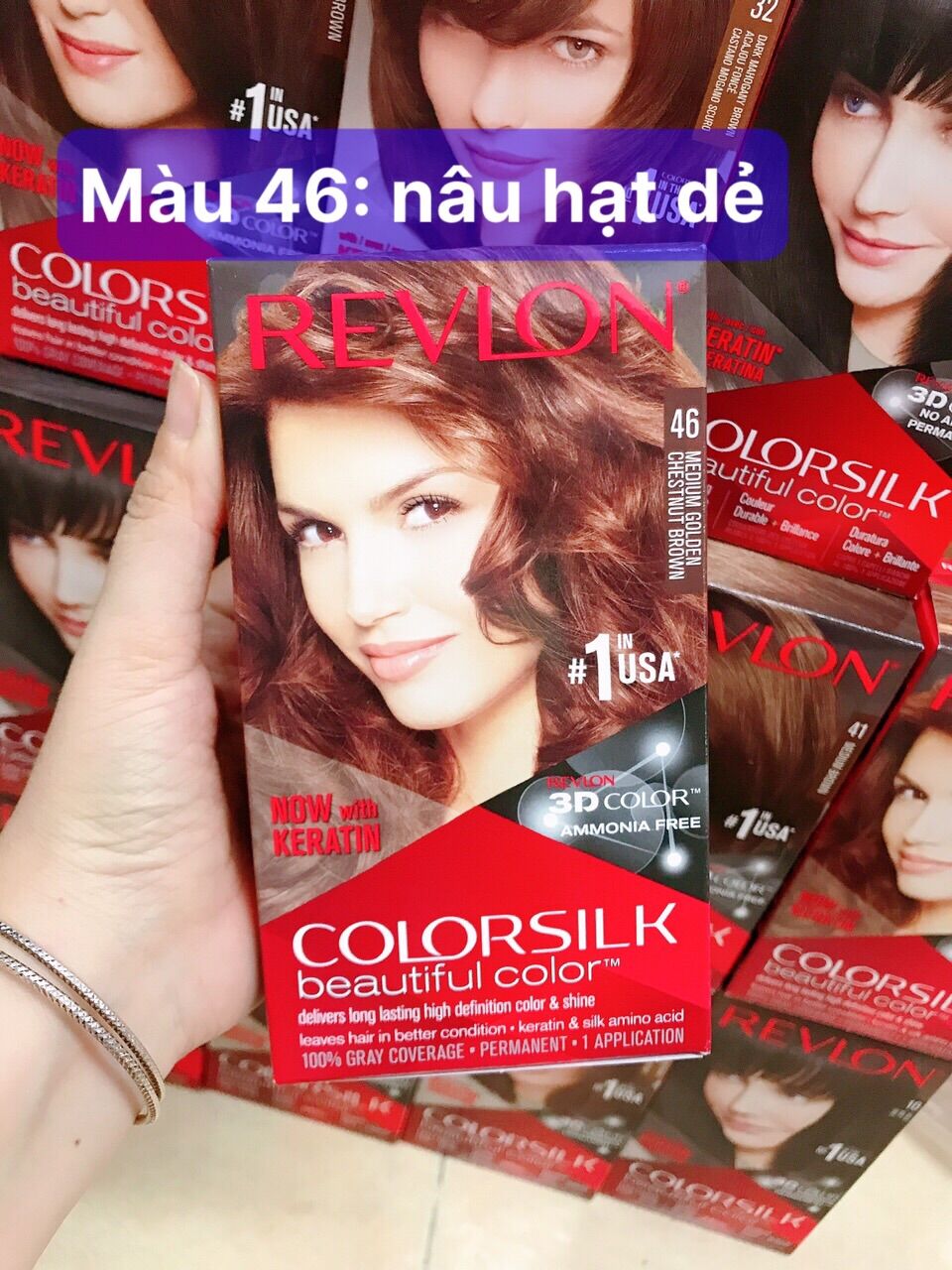 Thuốc nhuộm tóc phủ bạc Revlon-Mỹ