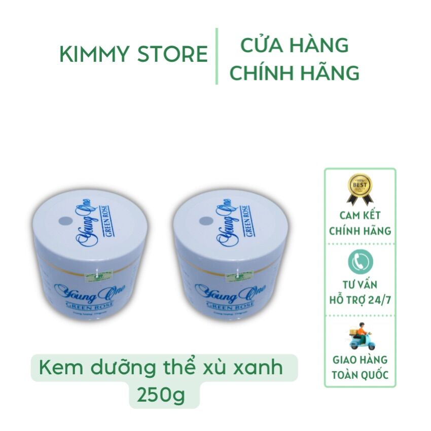 Kem dưỡng trắng da toàn thân young one Greenrose màu xanh 250g
