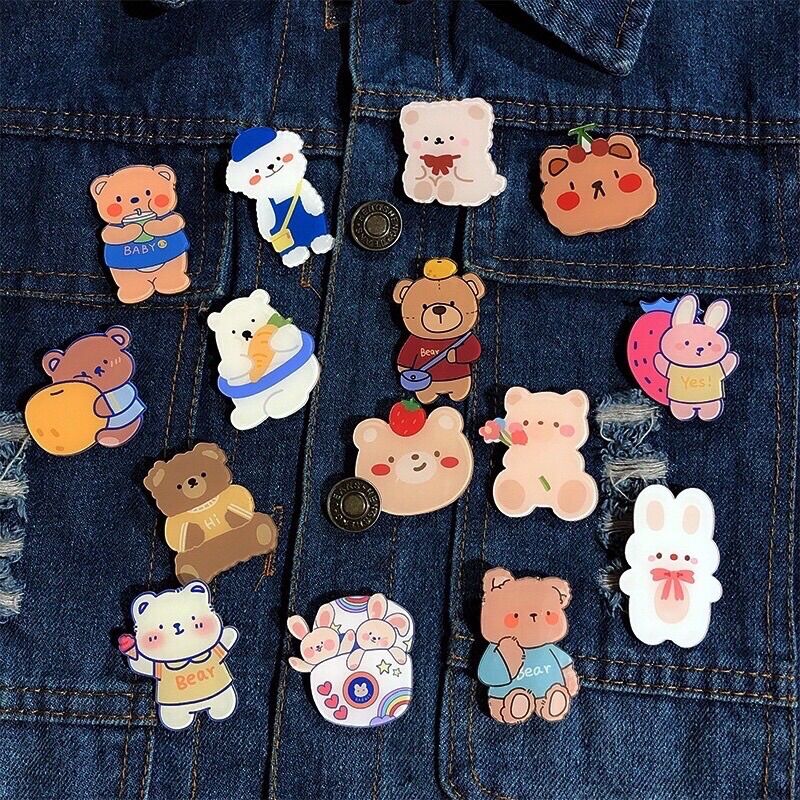 Sticker ghim cài trang trí balo, túi xách, …