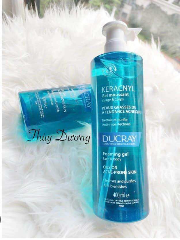 Sữa rửa mặt Ducray Keracnyl Gel Moussant dành cho da dầu mụn