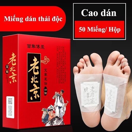 Miếng dán gan bàn chân thải độc cơ thể 50 miếng