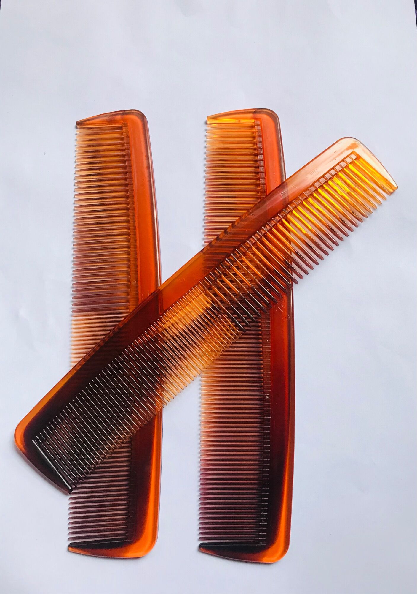 Set 4 lược nâu bóng lớn, đẹp, chắc