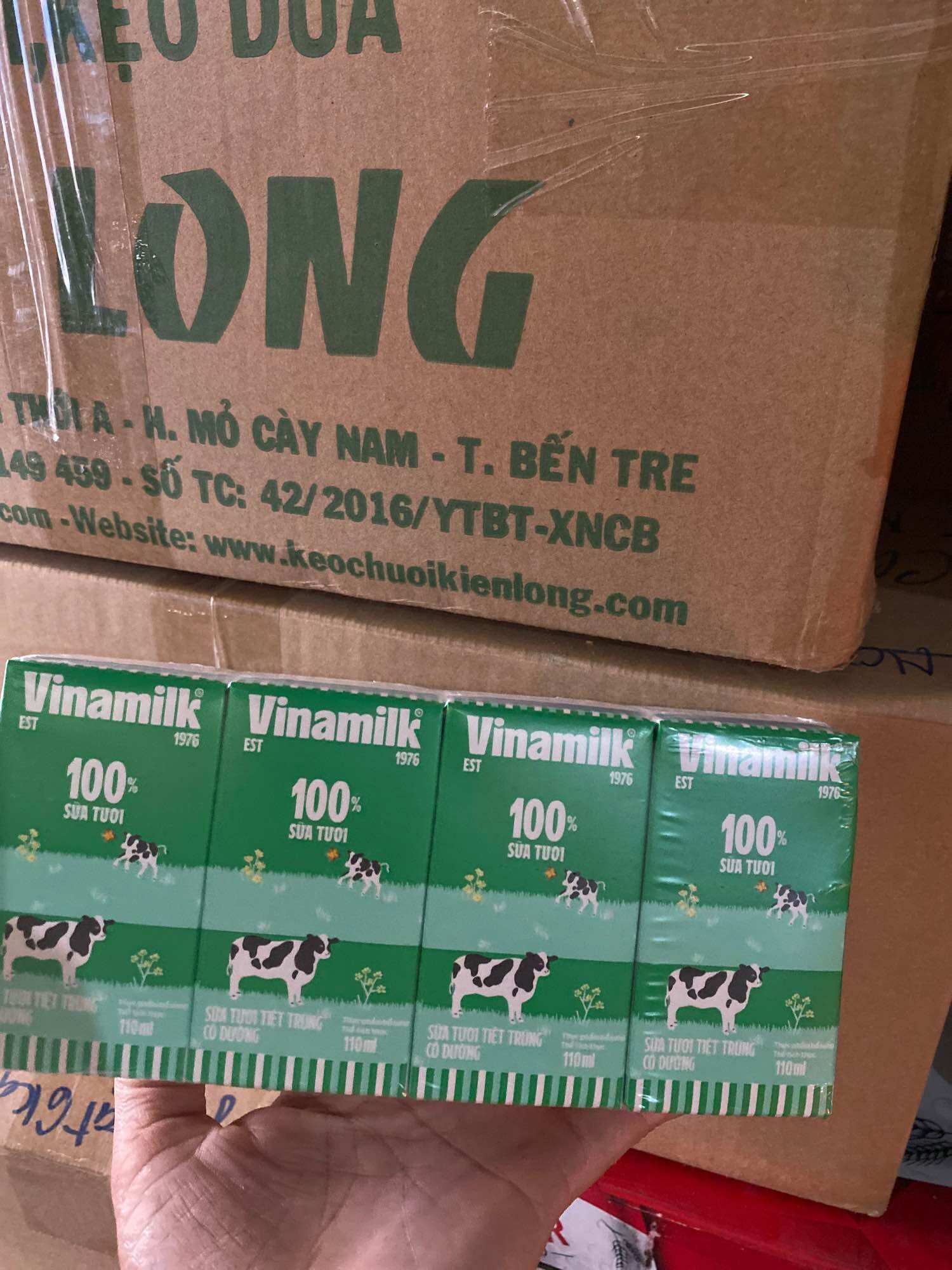 Sữa Tươi vinamilk 110ml/lốc 4 hộp