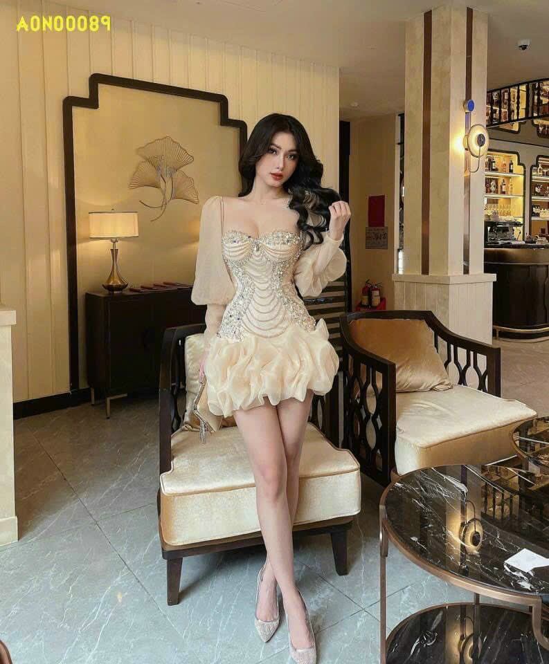 ĐẦM BODY BÈO KẾT PALE ĐÍNH ĐÁ ( kèm ảnh thật )