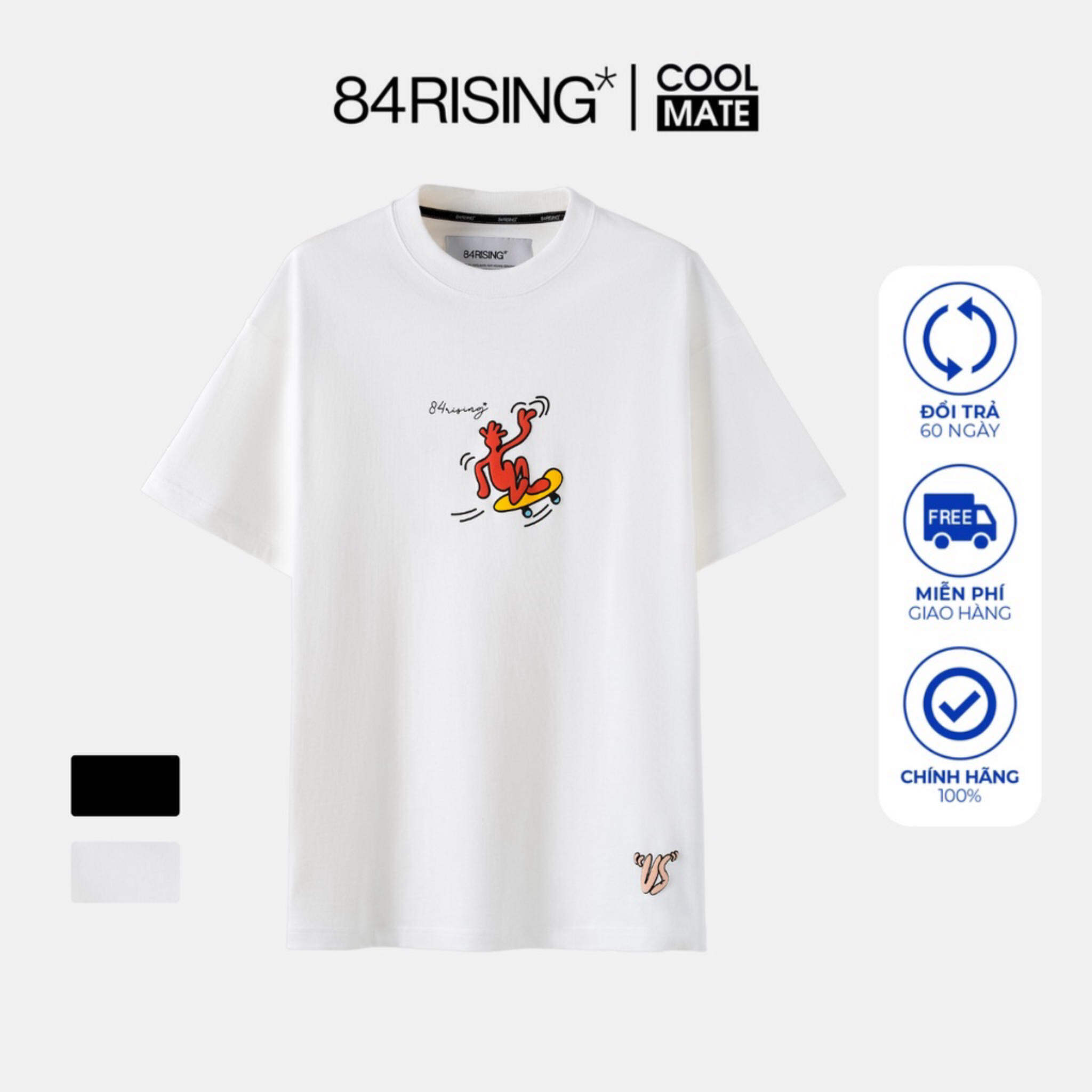 Áo thun t-shirt oversize 84rising - baby skate - thương hiệu 84rising