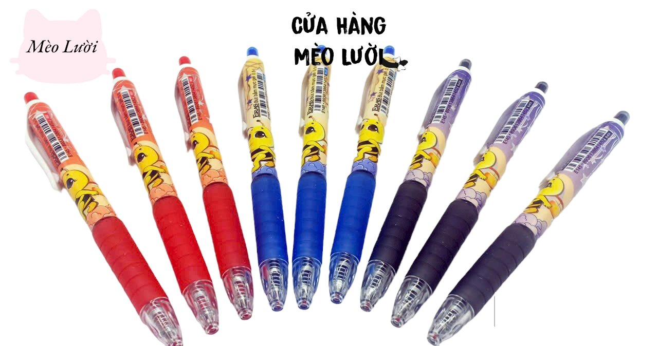 Bút Bi Bấm Mực Gel Ngòi 0.5 Mực Nước