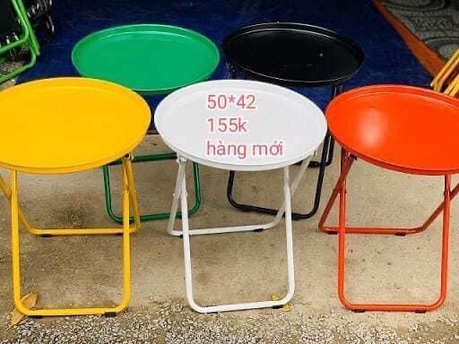 Bàn cà phê bàn trà chanh cafe xếp gấp gọn sắt phun sơn tĩnh điện