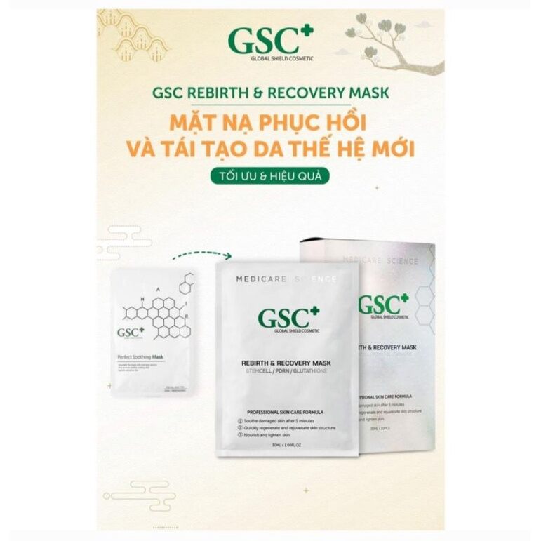 Mặt nạ giảm ưng đỏ tái tạo da GSC