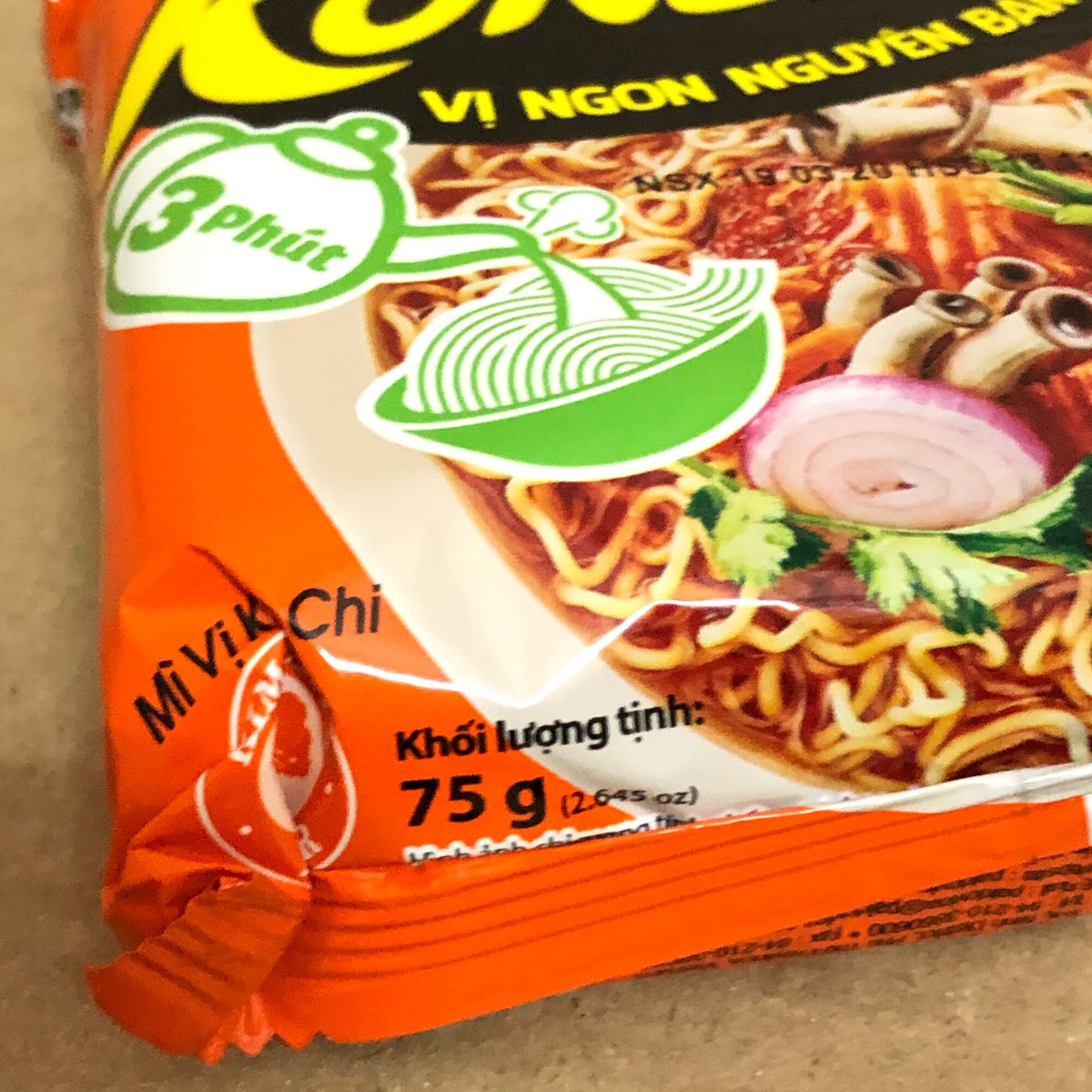 [6 gói x75 g][Kimchi] Lốc Mỳ Ăn Liền Úp 3 Phút Koreno Paldo