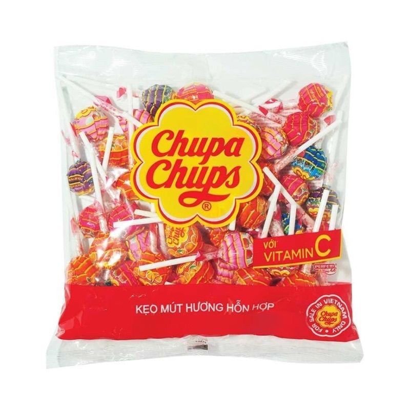 BỊCH SIÊU TO KẸO MÚT QUE SẮC MÀU CHUPA CHUPS(NGẪU NHIÊN)