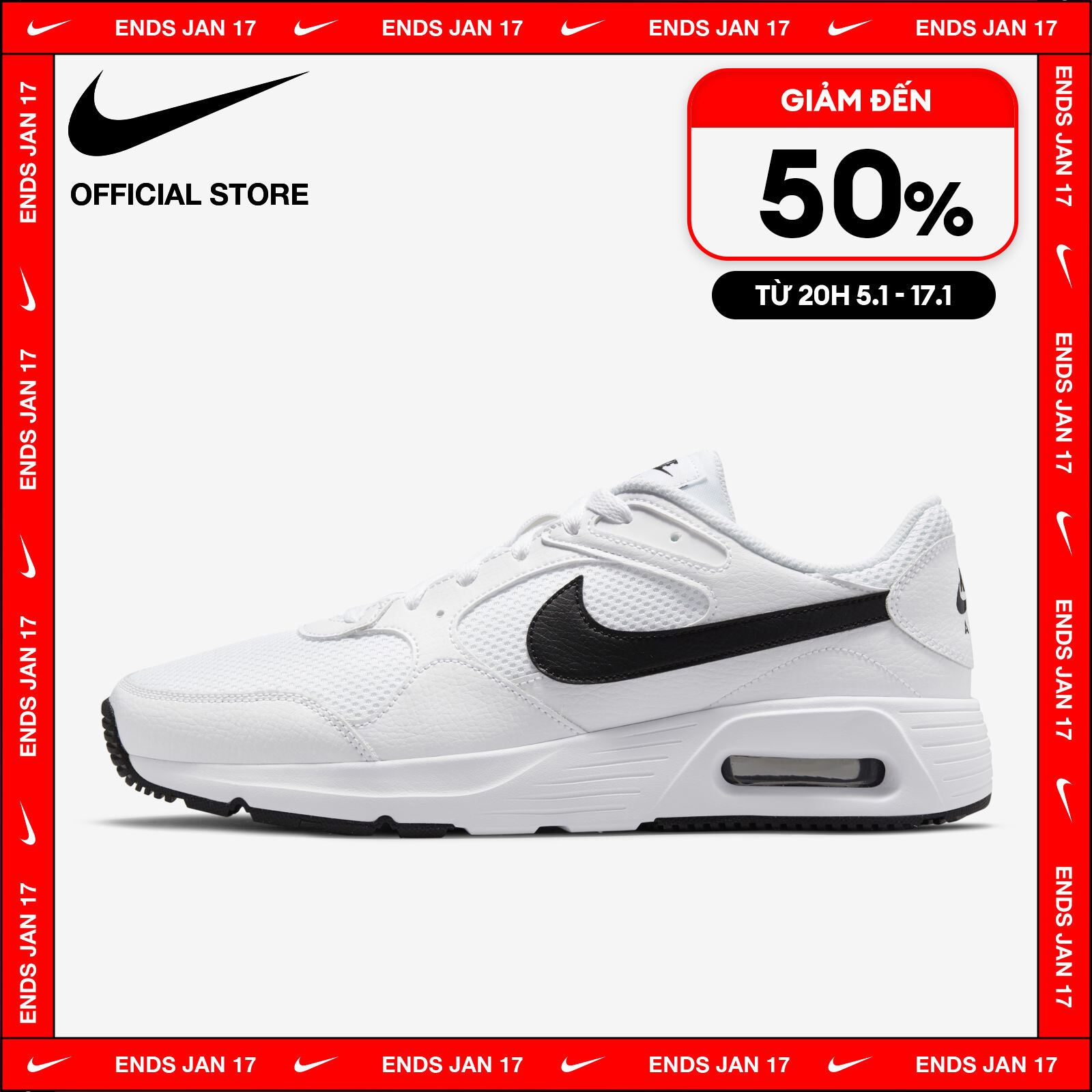 [TỪ 15-17.1 I VOUCHER 20%] Giày Thể Thao Nike Men's Air Max SC Shoes - White